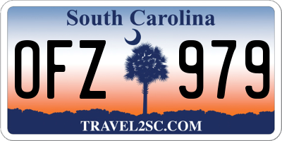 SC license plate OFZ979