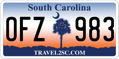 SC license plate OFZ983