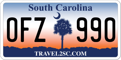 SC license plate OFZ990