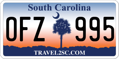 SC license plate OFZ995