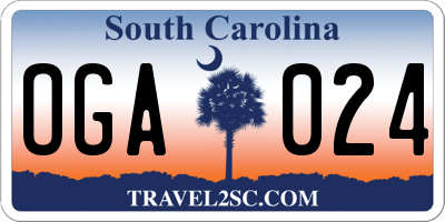 SC license plate OGA024