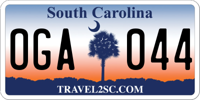 SC license plate OGA044
