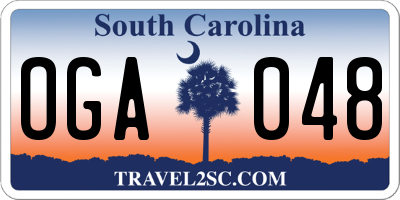 SC license plate OGA048