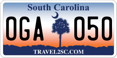 SC license plate OGA050