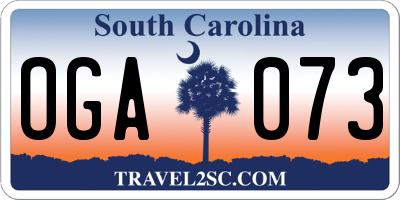 SC license plate OGA073
