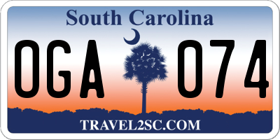 SC license plate OGA074