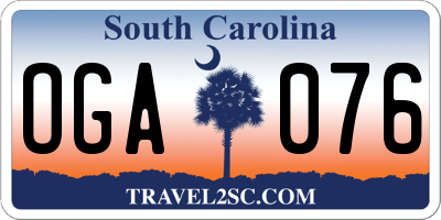 SC license plate OGA076