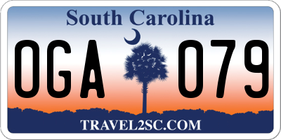 SC license plate OGA079