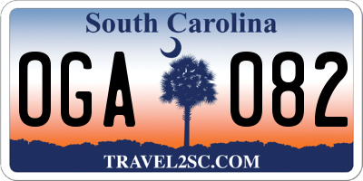 SC license plate OGA082