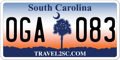 SC license plate OGA083