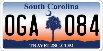 SC license plate OGA084