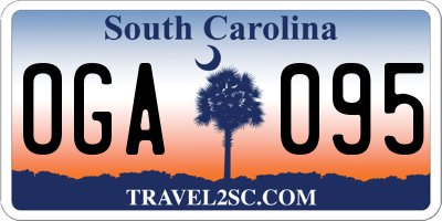 SC license plate OGA095
