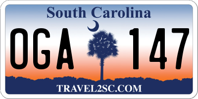 SC license plate OGA147