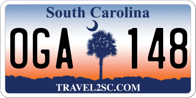 SC license plate OGA148