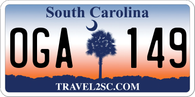 SC license plate OGA149