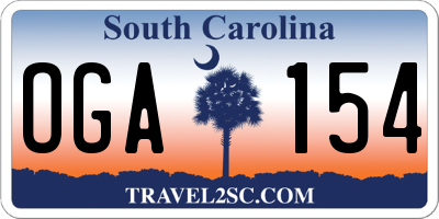 SC license plate OGA154
