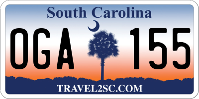 SC license plate OGA155