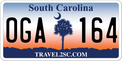SC license plate OGA164