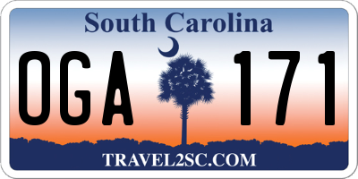 SC license plate OGA171