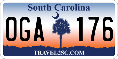 SC license plate OGA176