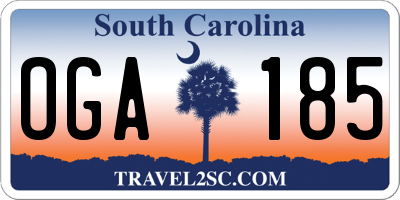 SC license plate OGA185
