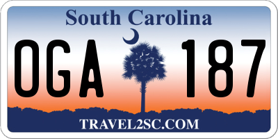 SC license plate OGA187