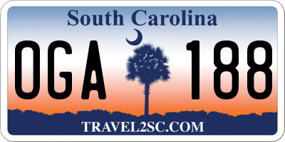 SC license plate OGA188