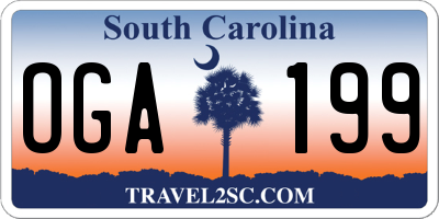 SC license plate OGA199