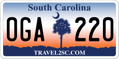 SC license plate OGA220