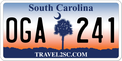SC license plate OGA241