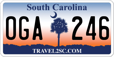 SC license plate OGA246
