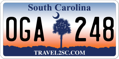 SC license plate OGA248