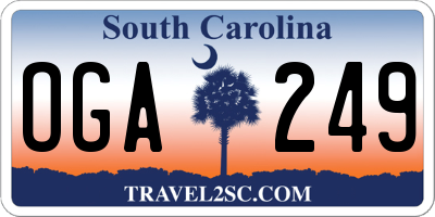 SC license plate OGA249