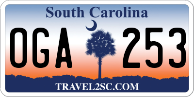 SC license plate OGA253