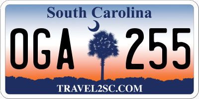 SC license plate OGA255