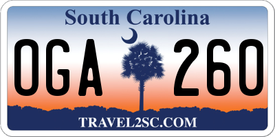 SC license plate OGA260