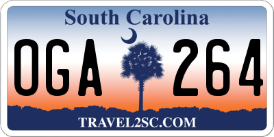 SC license plate OGA264