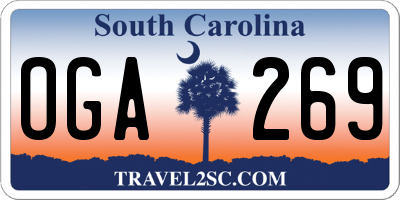 SC license plate OGA269