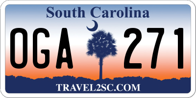 SC license plate OGA271