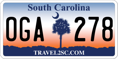 SC license plate OGA278