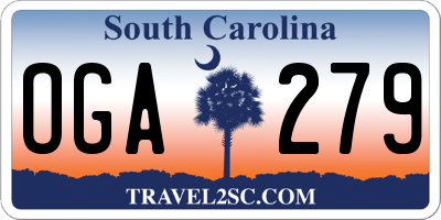 SC license plate OGA279