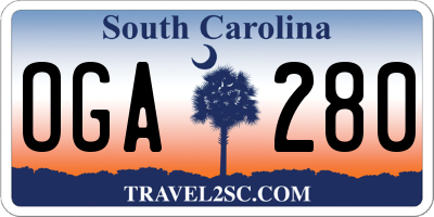SC license plate OGA280