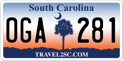 SC license plate OGA281