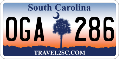 SC license plate OGA286