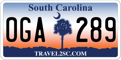 SC license plate OGA289