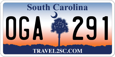 SC license plate OGA291
