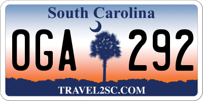 SC license plate OGA292