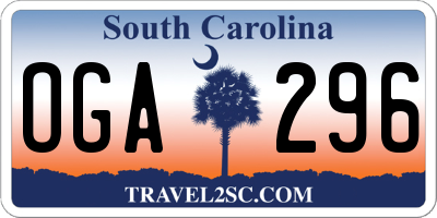 SC license plate OGA296