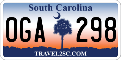 SC license plate OGA298