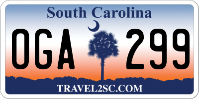 SC license plate OGA299